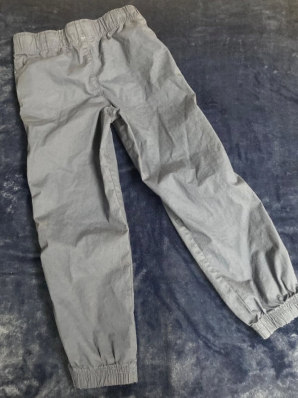 Kids Navy Blue Elastic-Cuff Cargo Jogger Pants - Picture 2 of 4